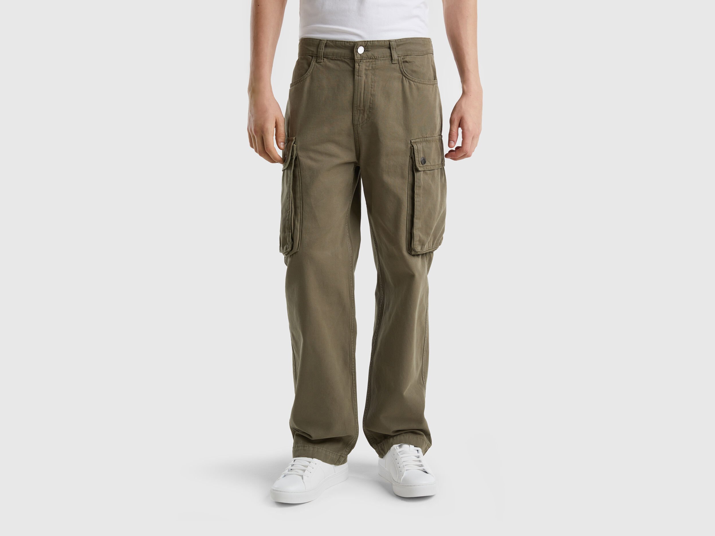 Lyinloo Men's Cargo Trousers Work Wear Combat Safety Cargo 6 Pocket Full  Pants Khaki L - Walmart.com