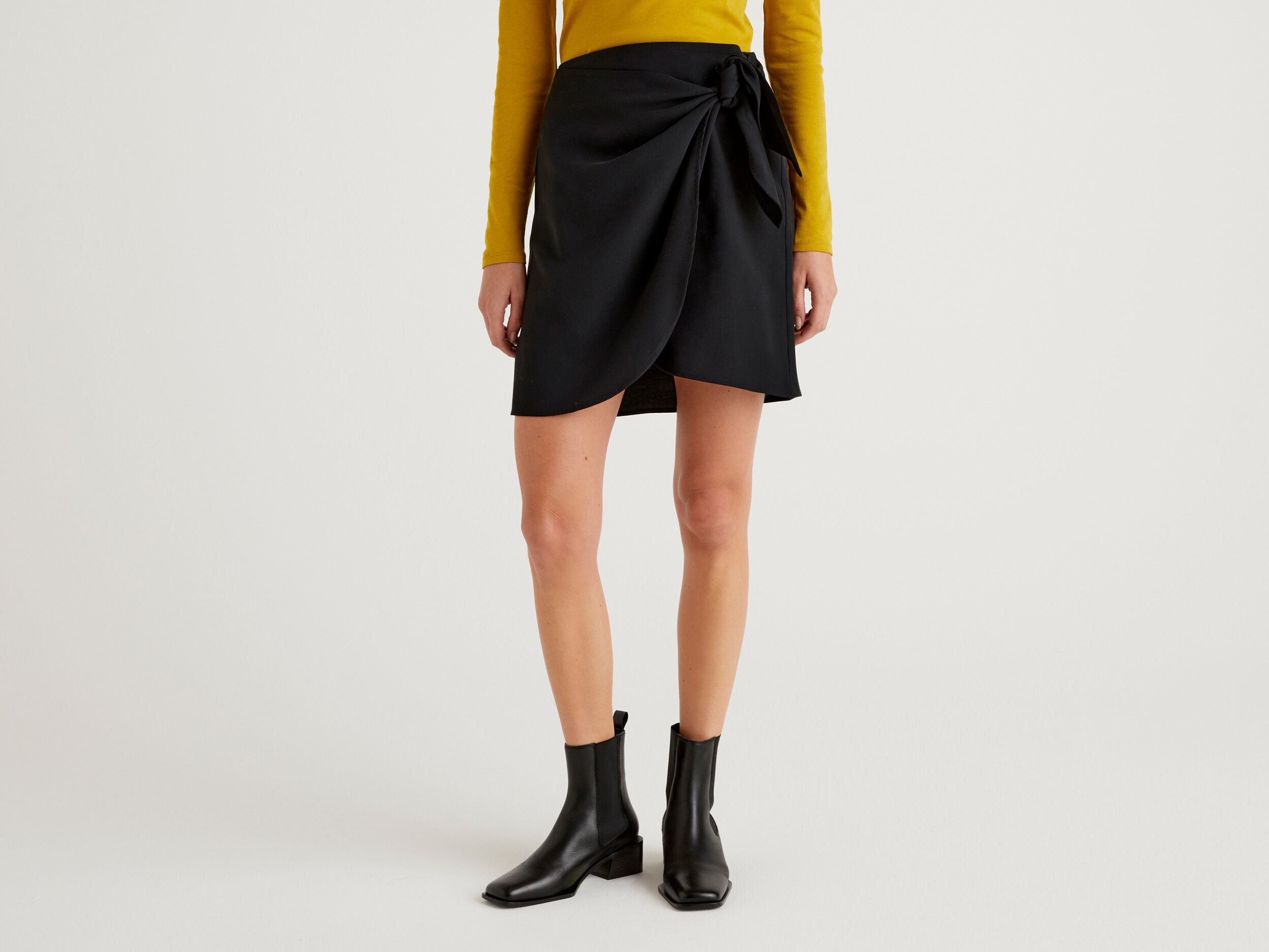 Flowy wrap mini on sale skirt
