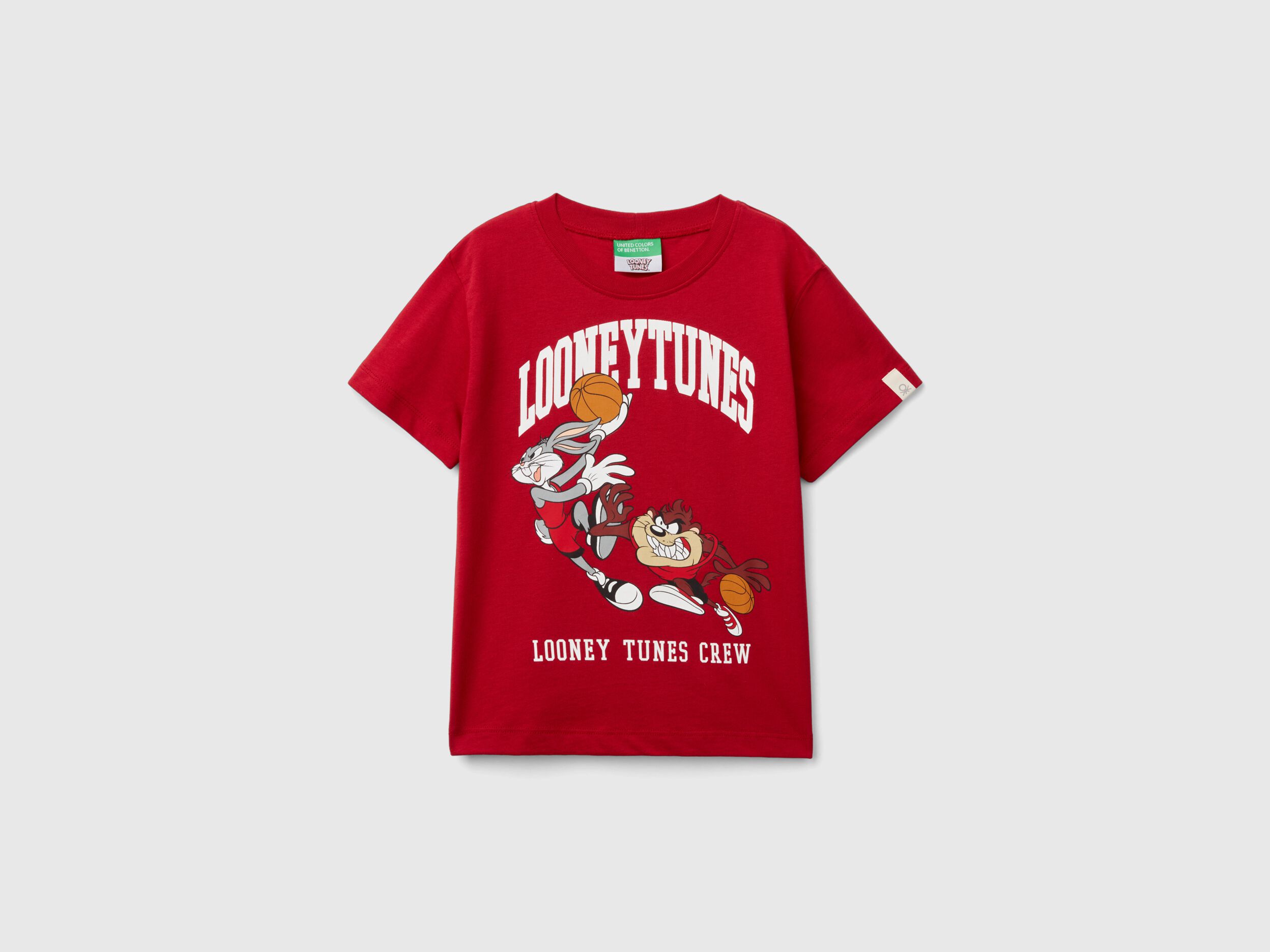Short sleeve Looney Tunes t shirt Red Benetton