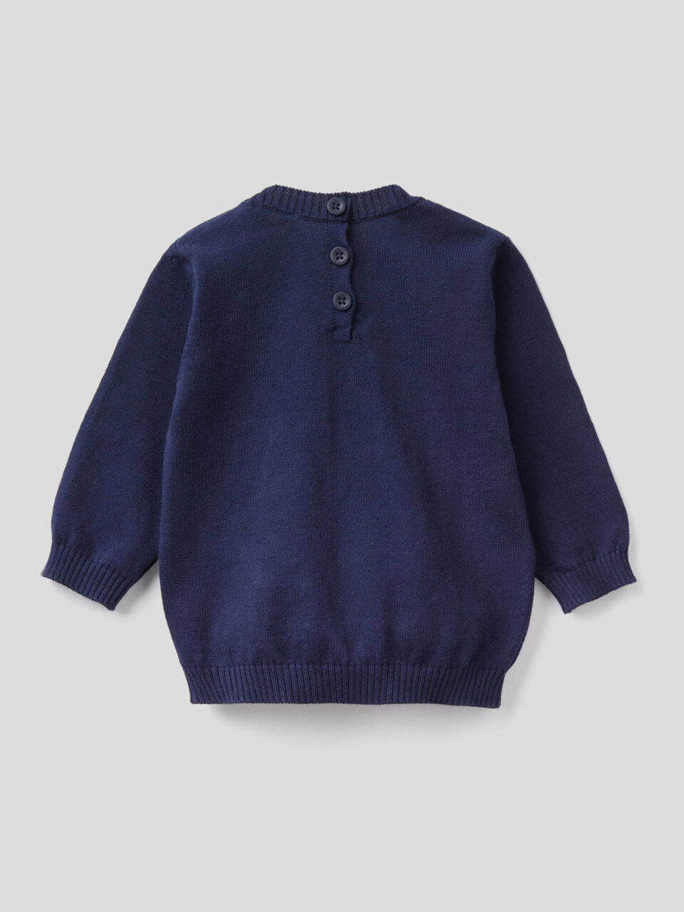 Sweater in 100% cotton with embroidery image number null