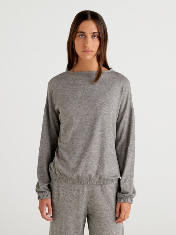 Marl sweater with turtleneck Women