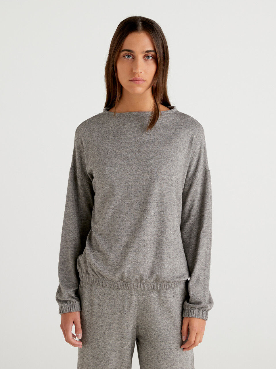 Marl sweater with turtleneck