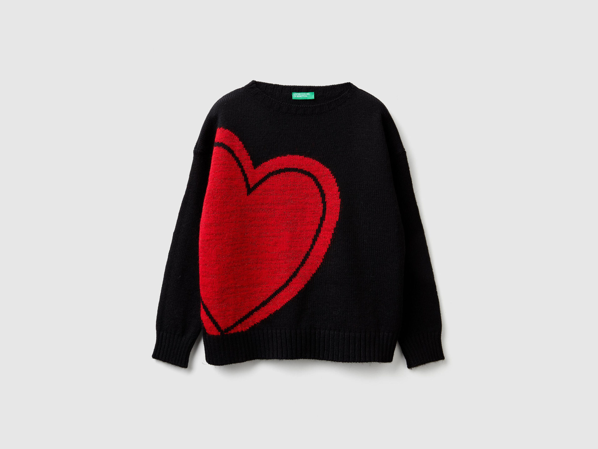 Sweater with lurex inlay image number null