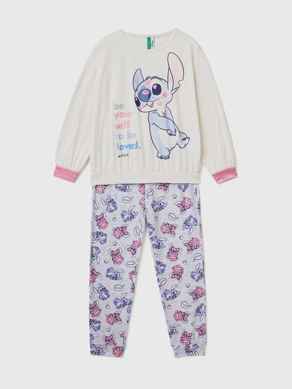 Warm pyjamas with Stitch print Junior Girl