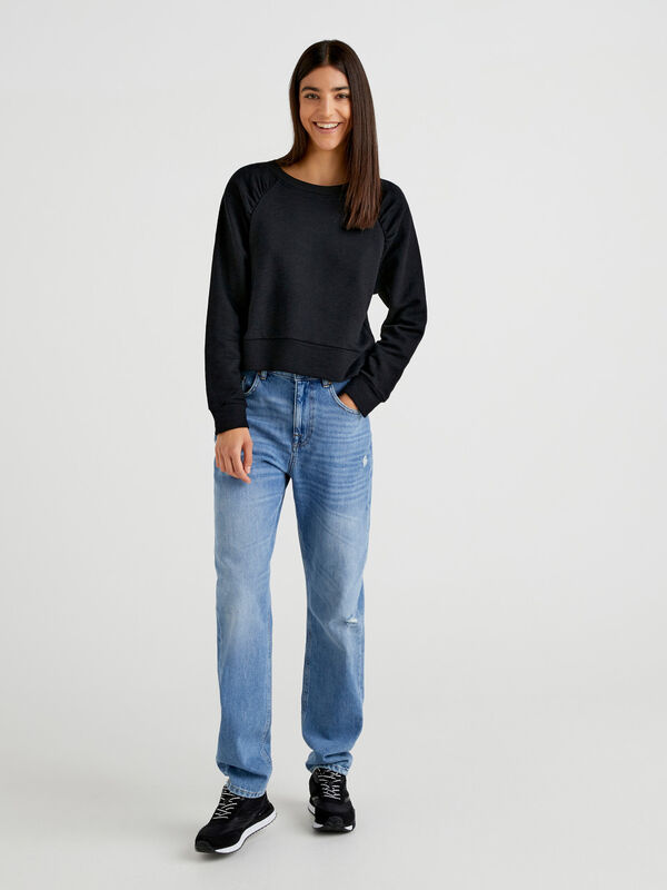 Jeans in partially recycled cotton Women