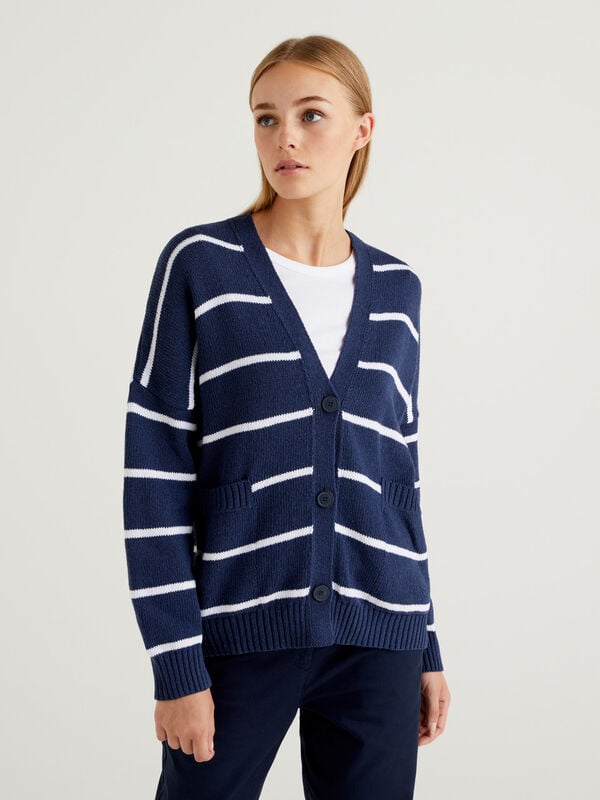 Striped cardigan with buttons Women