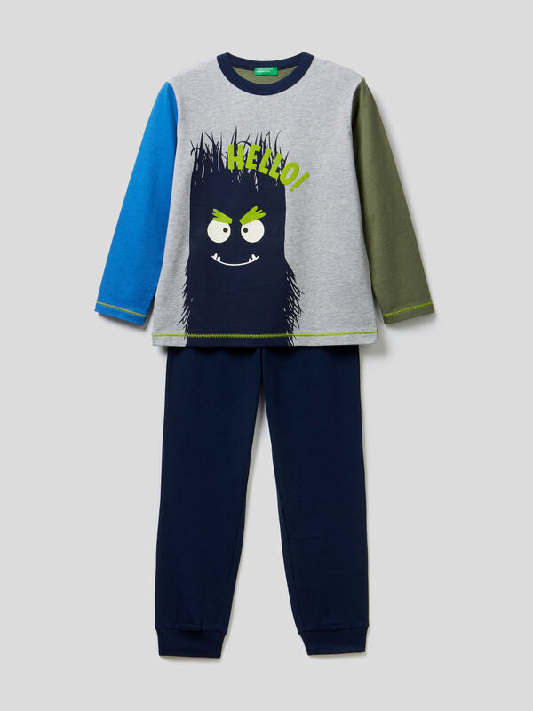 Pijama de 100 % algodón con estampado Niño