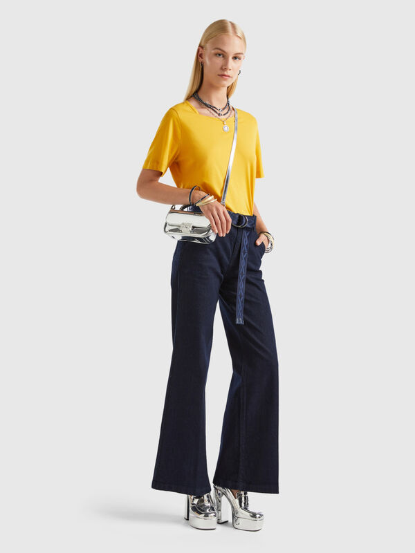 Flared jeans in stretch cotton