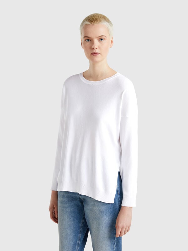 Oversized fit cotton sweater Women