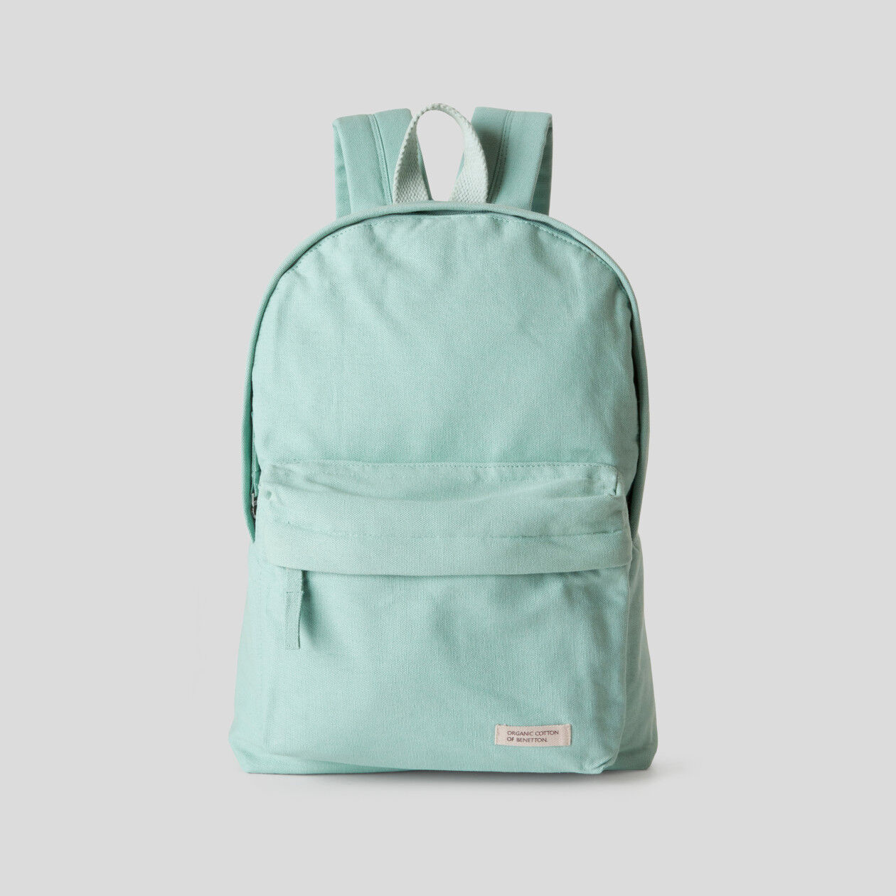 Backpack in pure organic cotton Light Blue Benetton
