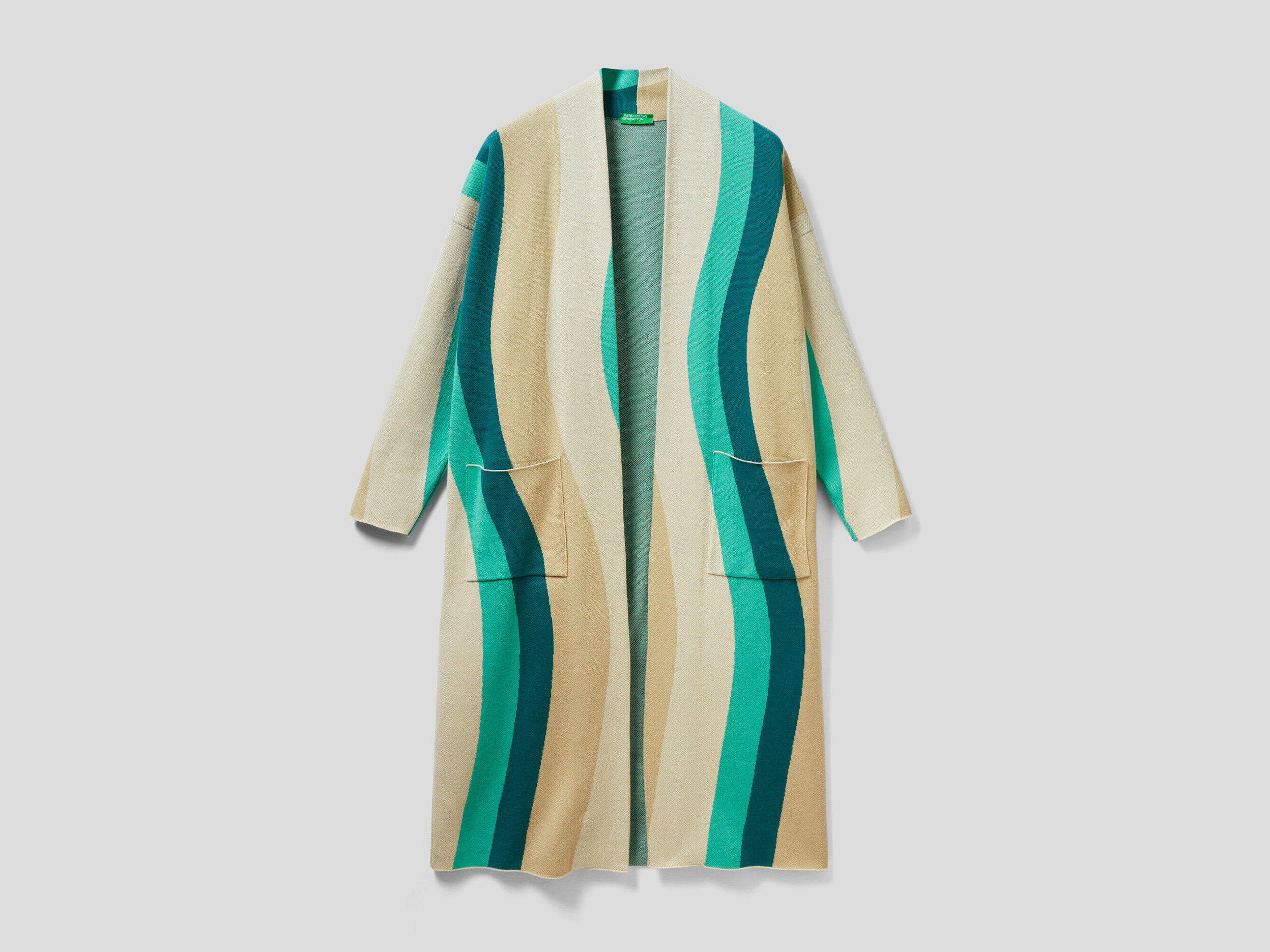 Long sales jacquard cardigan