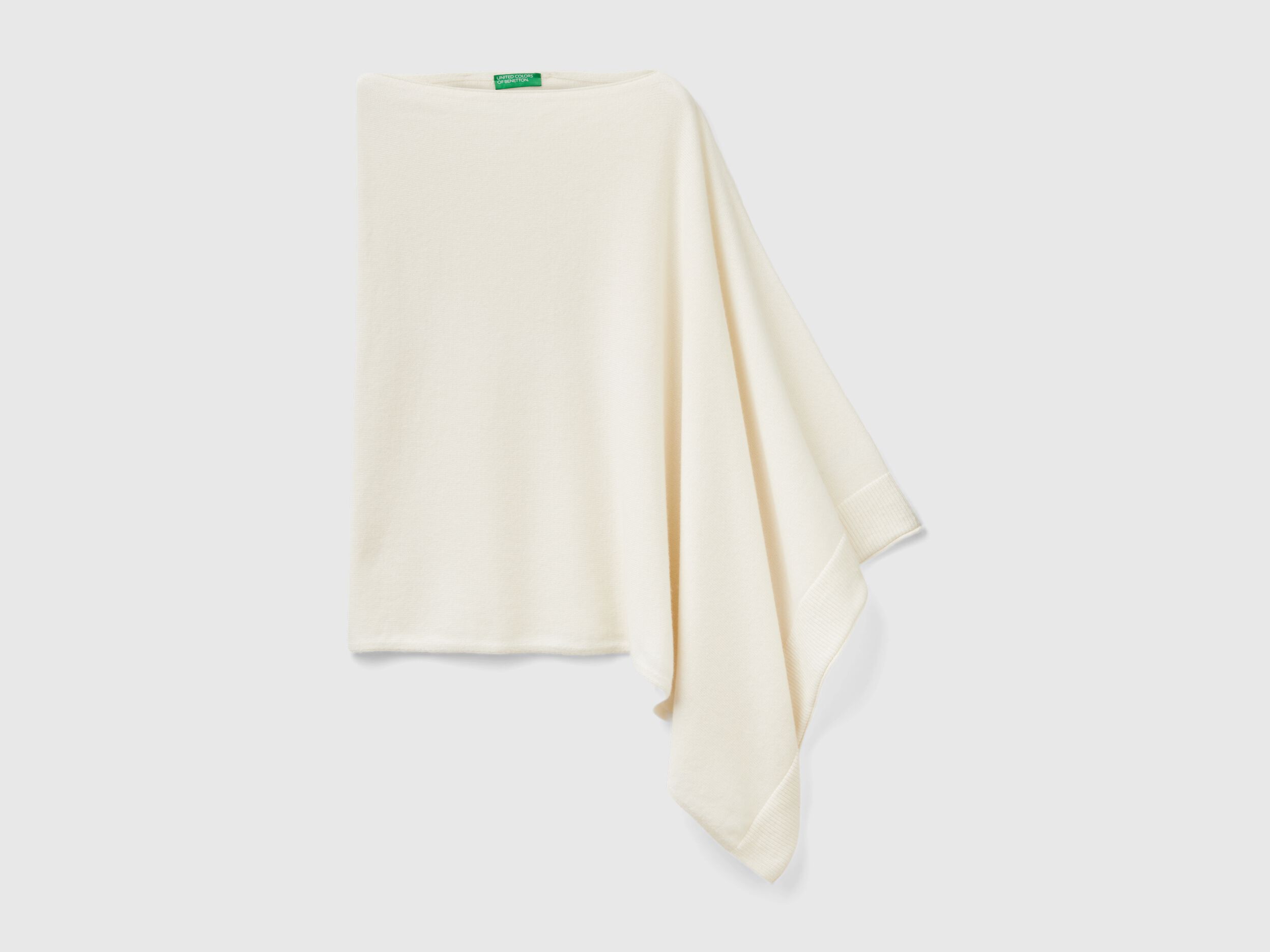 White cashmere poncho cheap