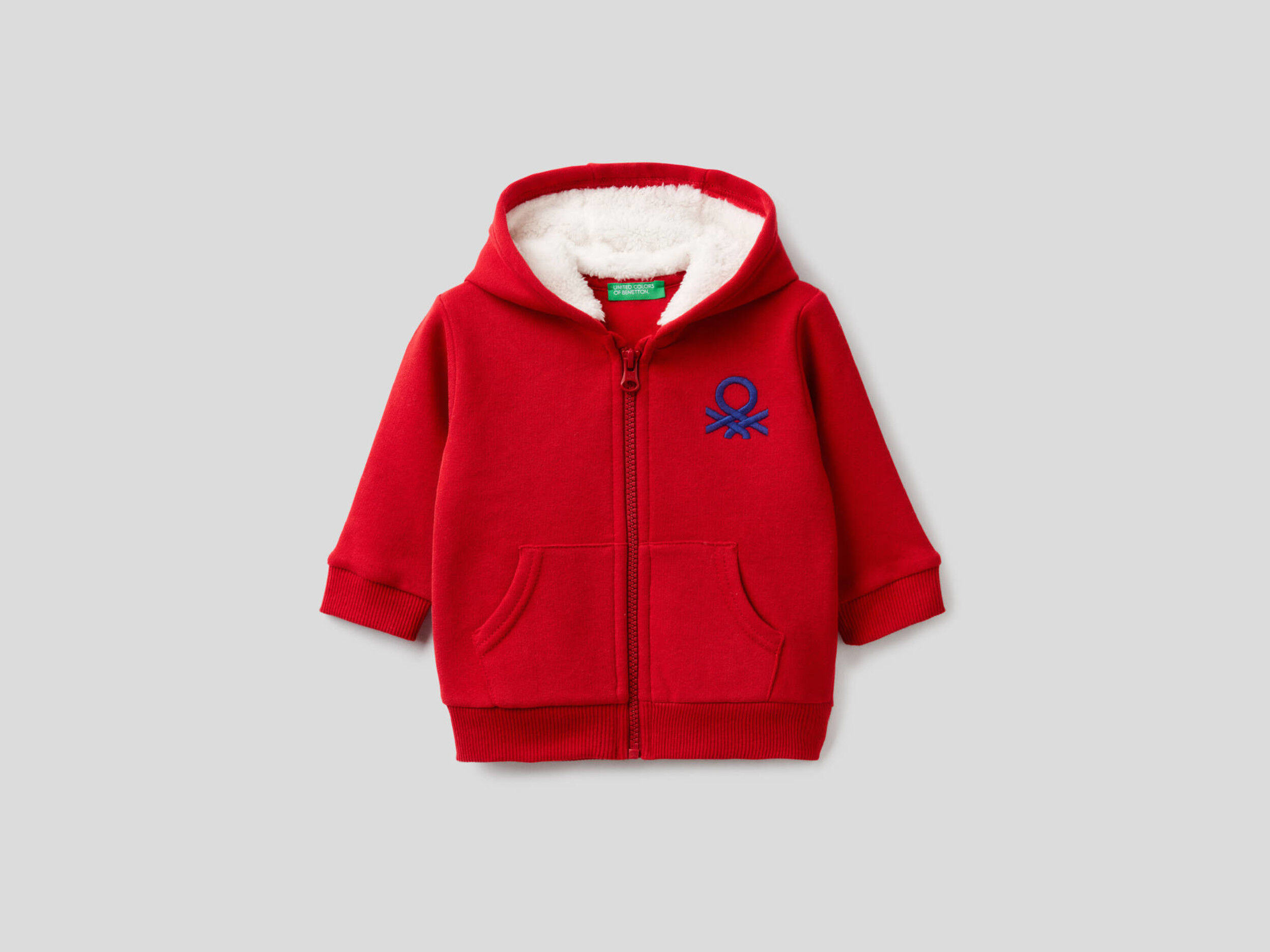 red fleece lined hoodie