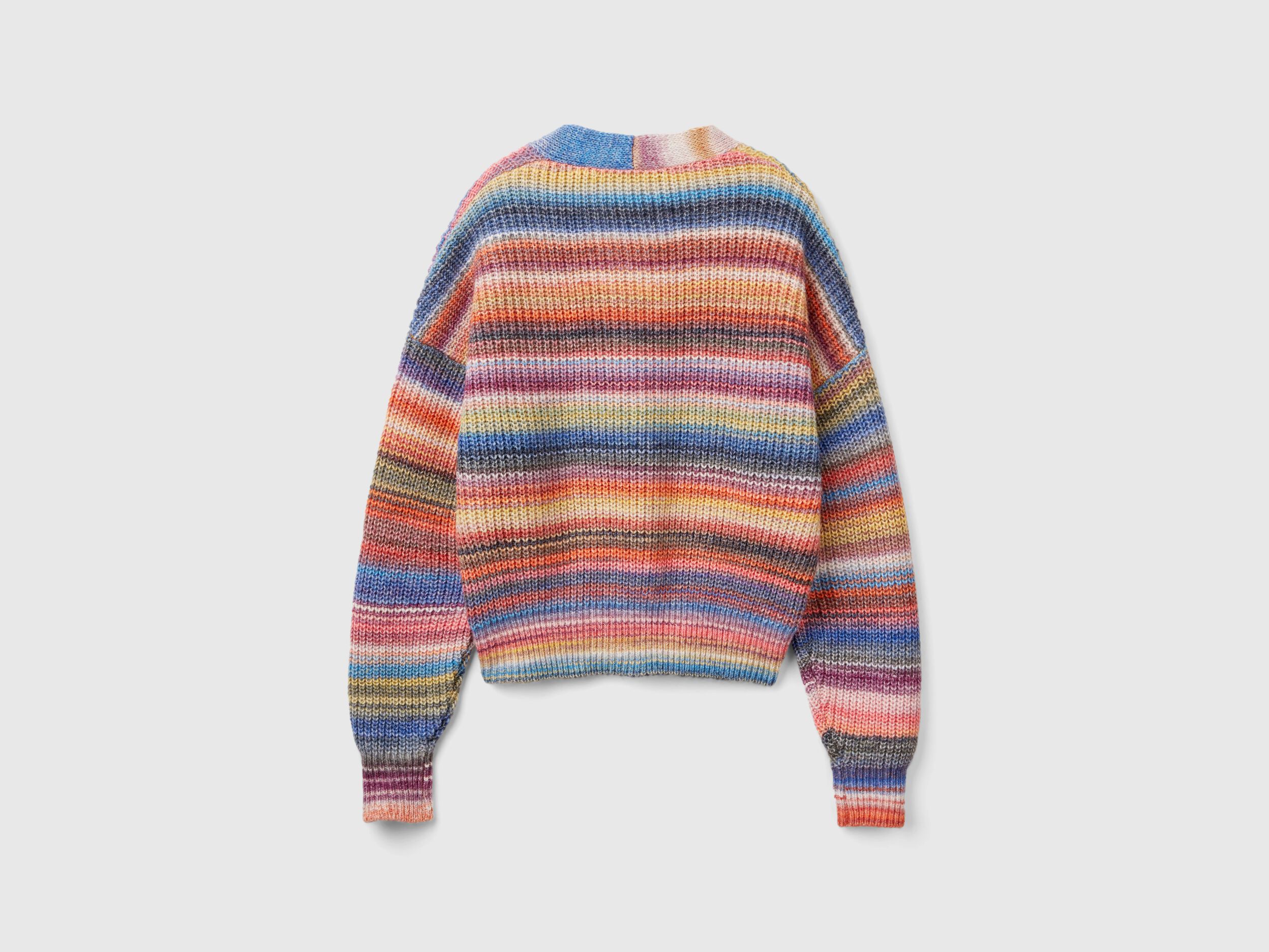 Multicolor striped cardigan - Multi-color | Benetton