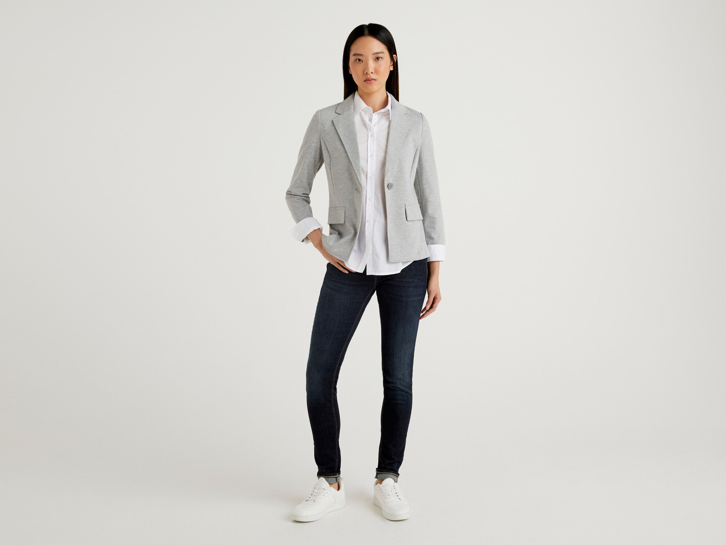 Blazer algodon mujer deals