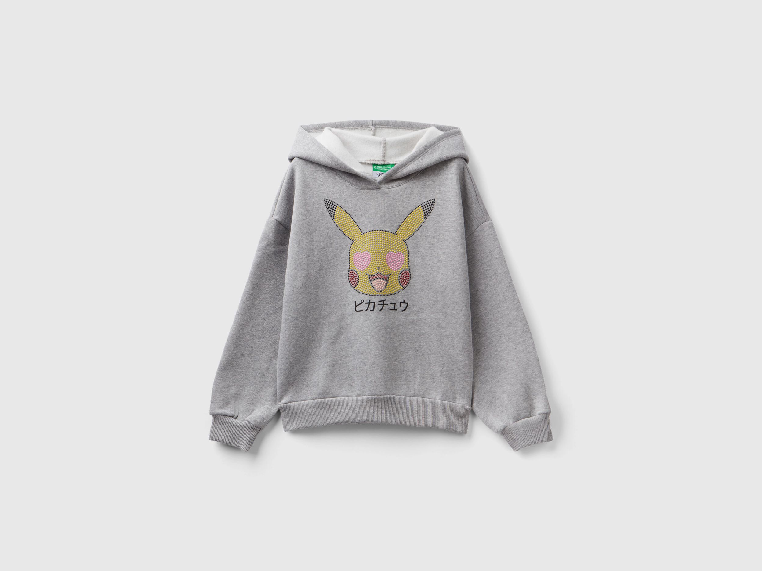Warm Pok mon hoodie Gray Benetton