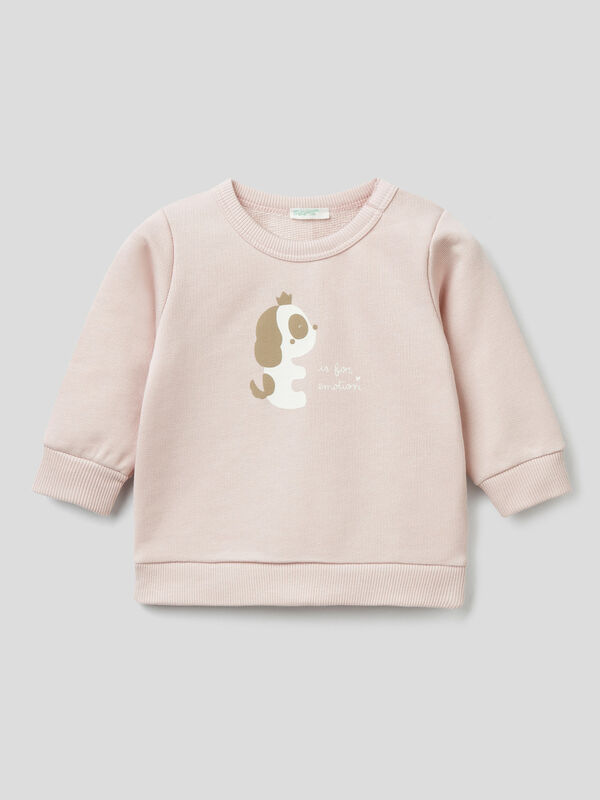 Warm sweatshirt in organic cotton with print New Born (0-18 months)
