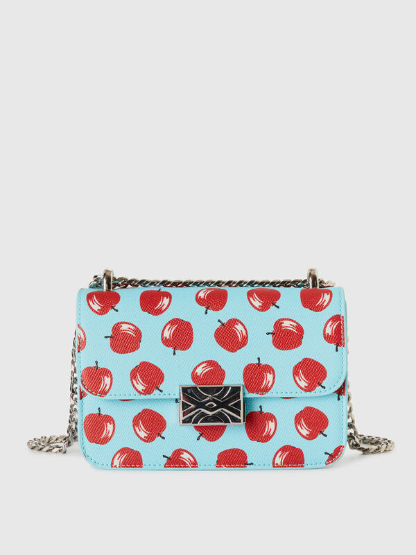 Small sky blue Be Bag with apples Women