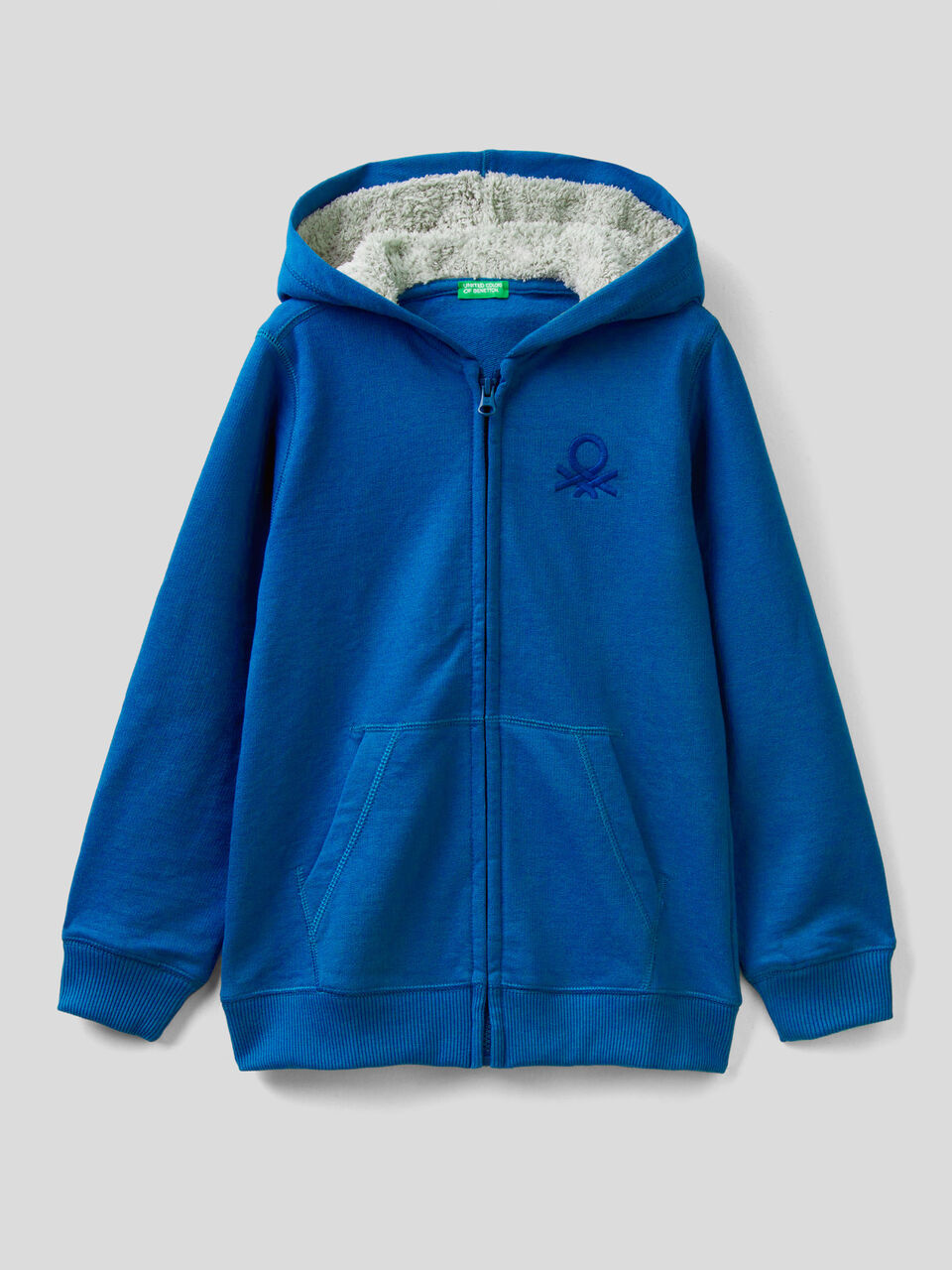 Warm hoodie with zip image number 1