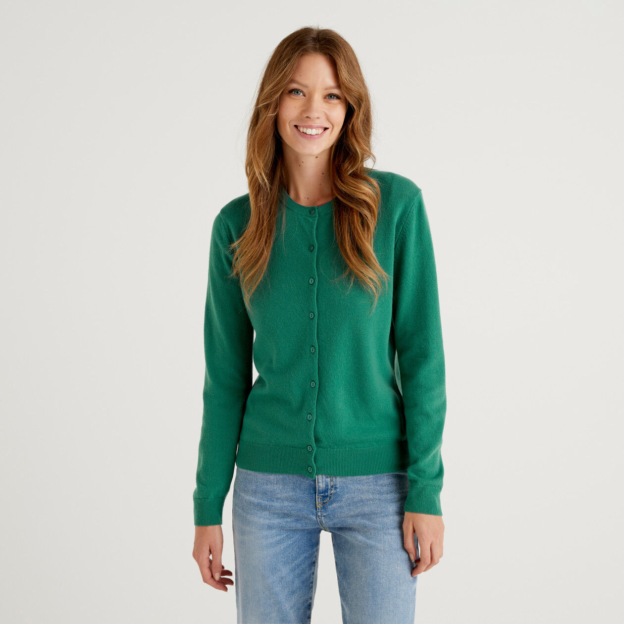 Bottle green cardigan womens sales