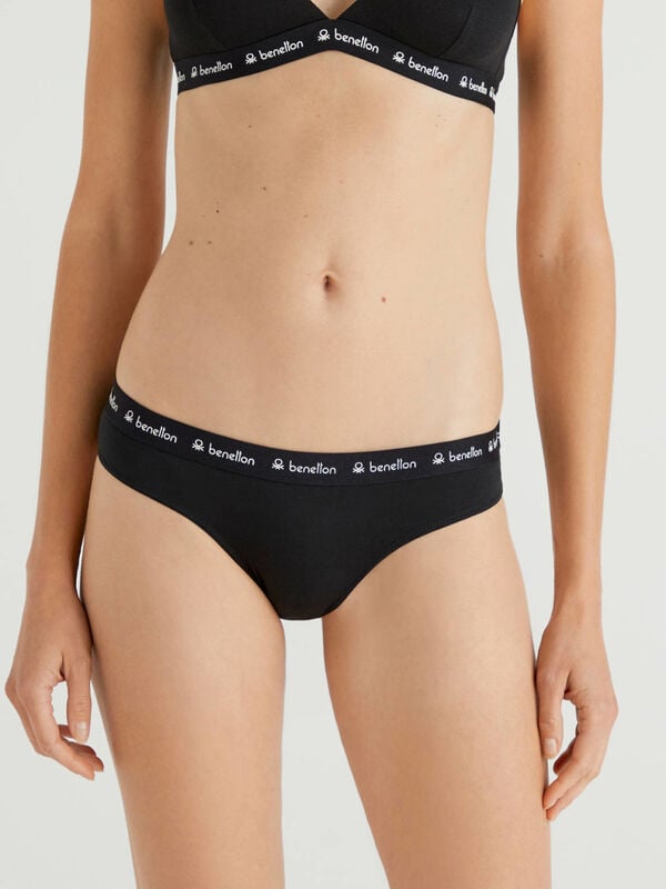 Brazilian model underwear with logo elastic Women