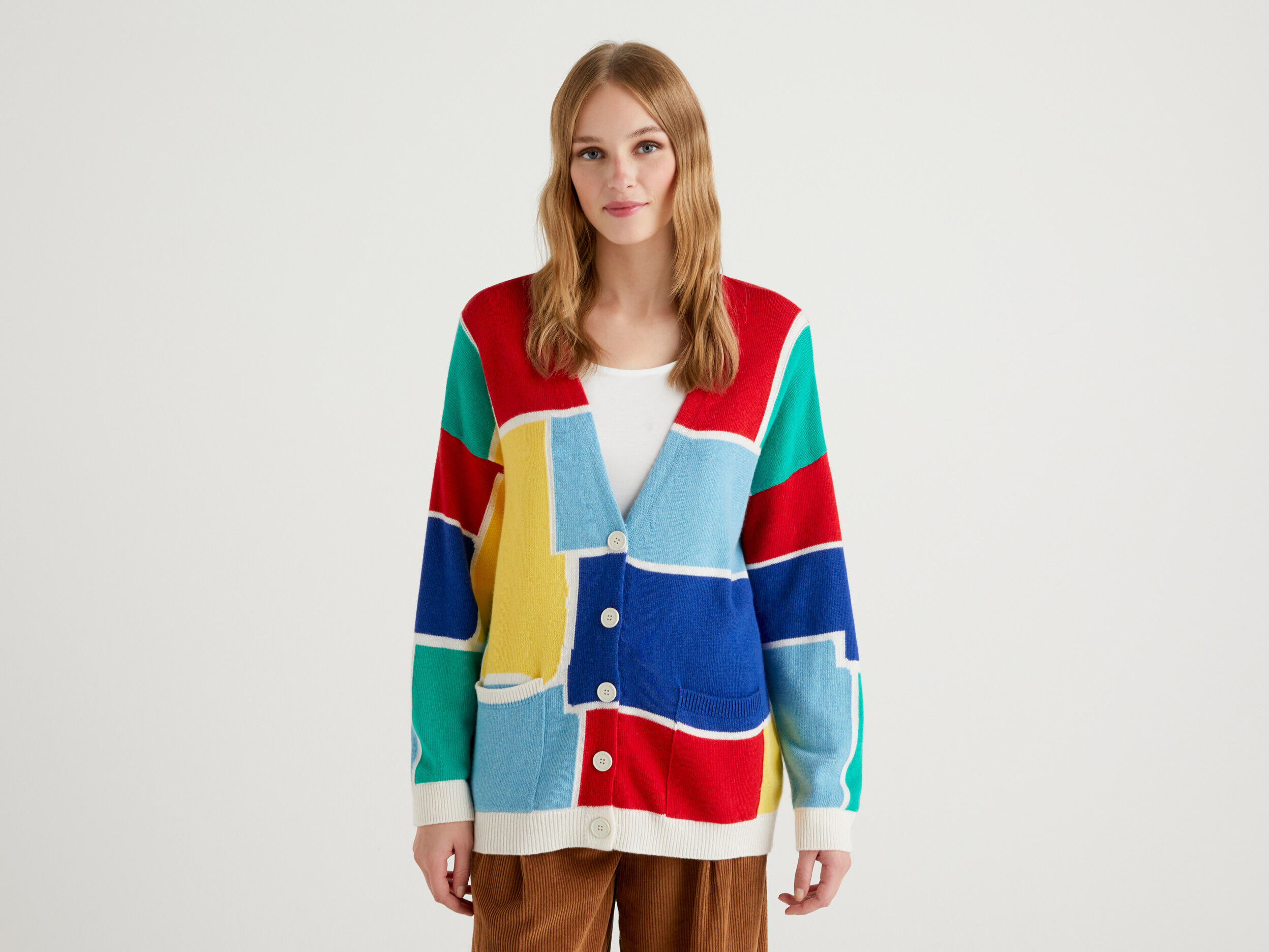 JCCxUCB color block cardigan Multi color Benetton