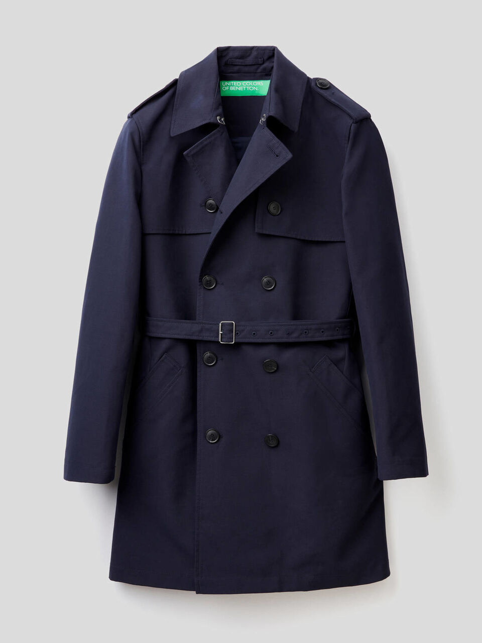 Gabardina azul oscuro con forro image number null