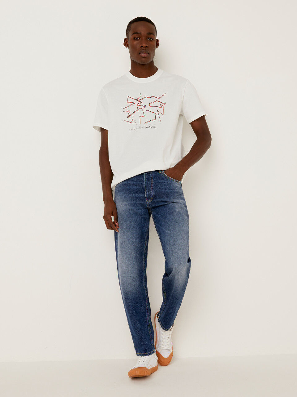 Regular fit jeans in organic cotton