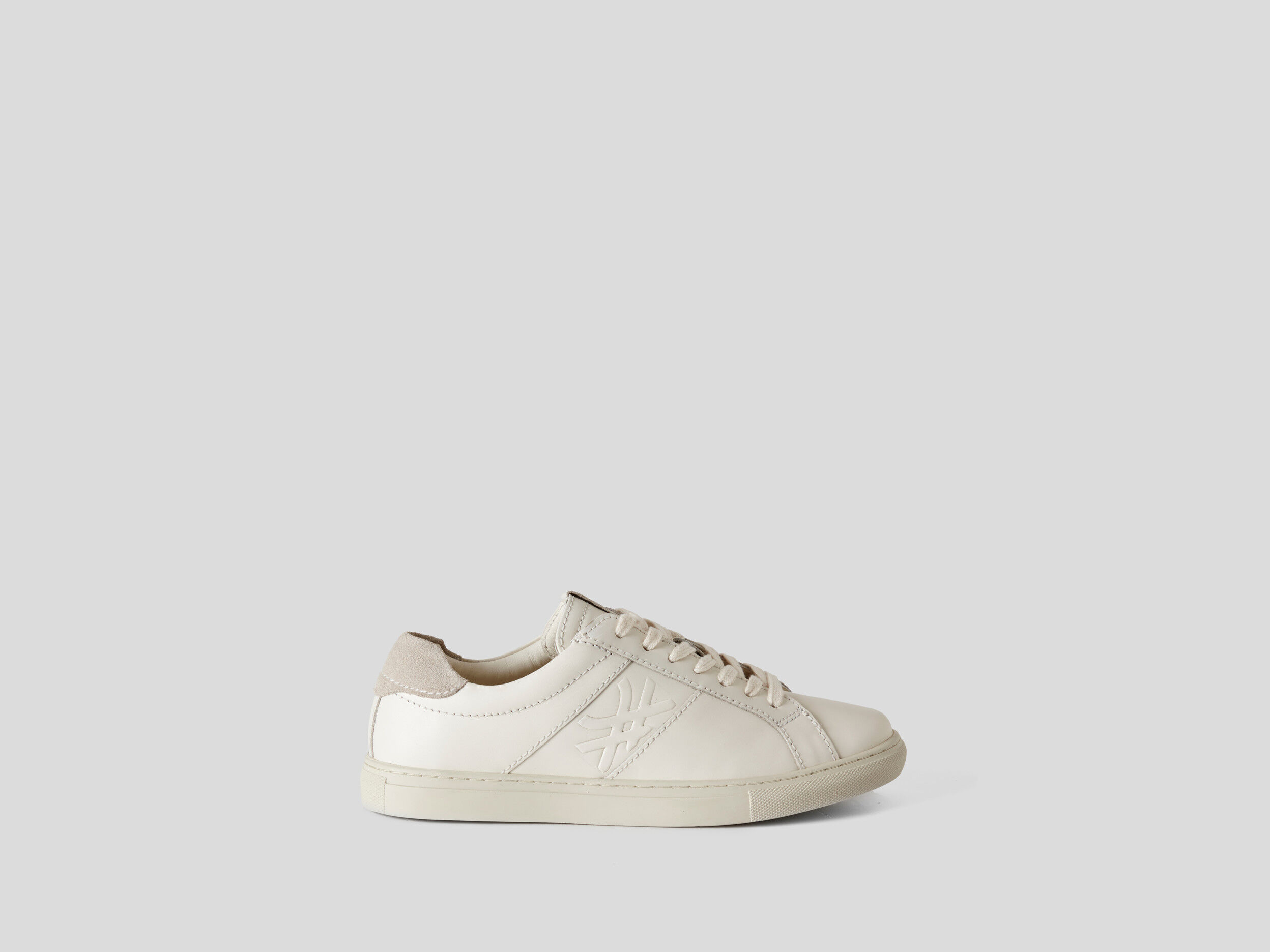 White sneakers gold numbers 2025