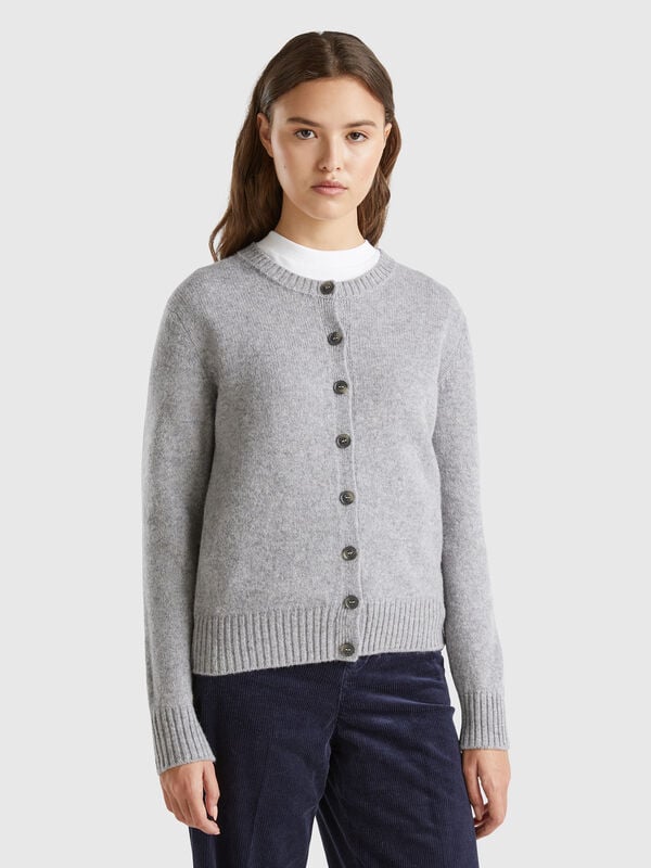 Cárdigan de pura lana Shetland Mujer