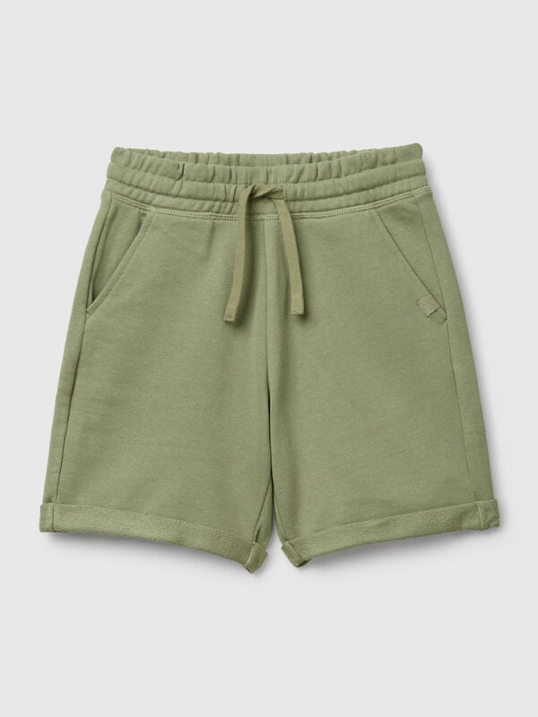 Bermuda shorts in pure cotton fleece Junior Boy