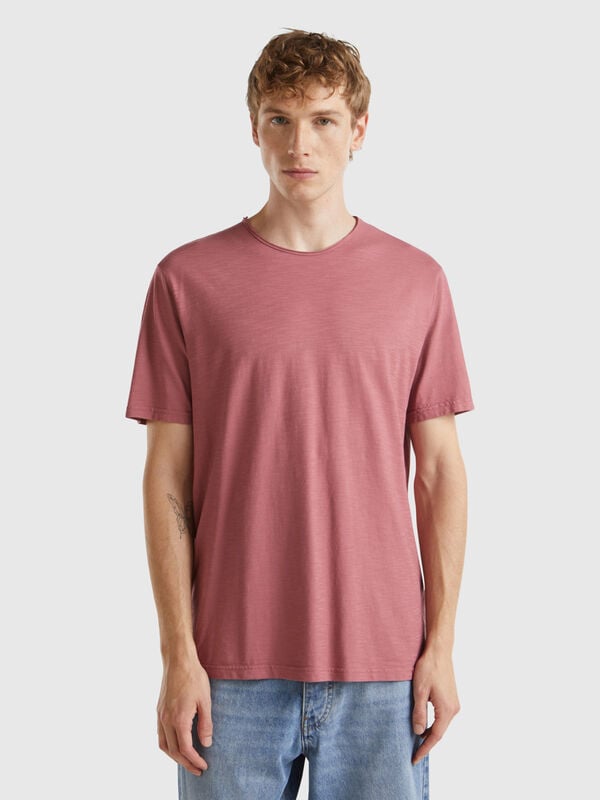 Plum t-shirt in slub cotton Men