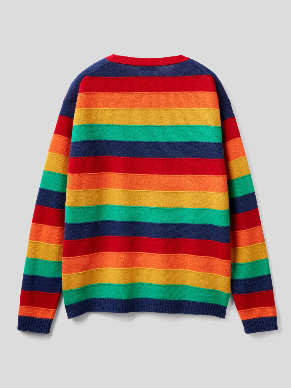 Jersey de lana mixta con rayas multicolores image number 2