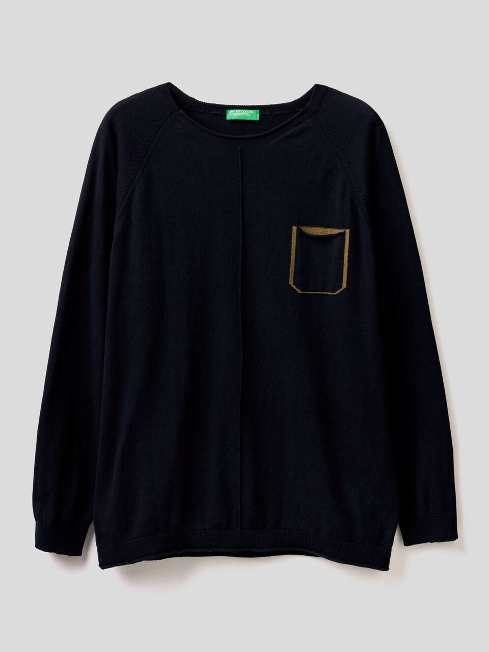 Cotton sweater with pocket image number 1