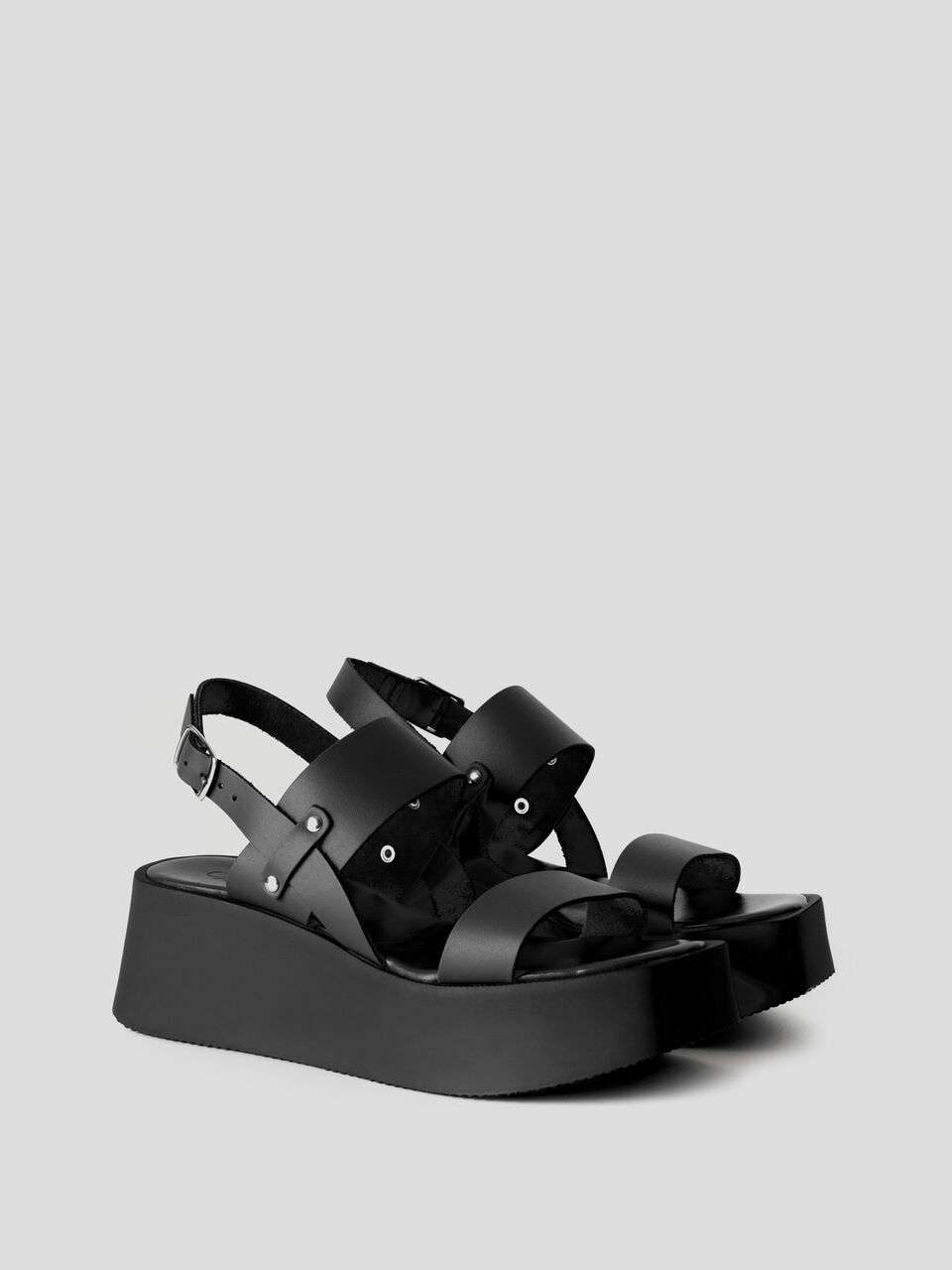 genuine leather wedge