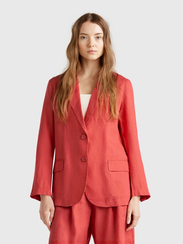 Blazer in pure linen Women