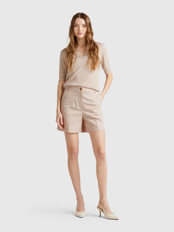 Pinstripe shorts Women
