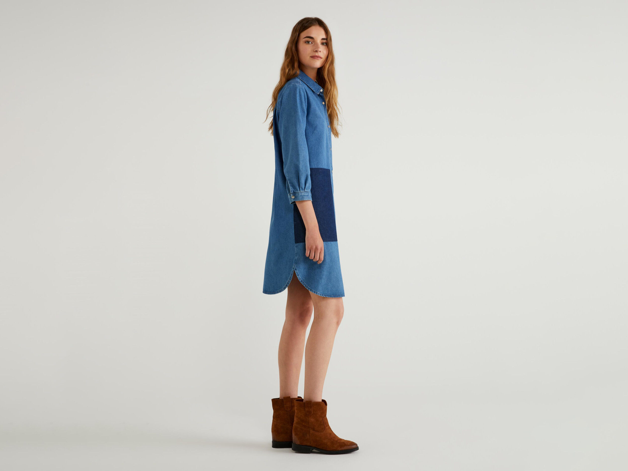 denim button up shirt dress
