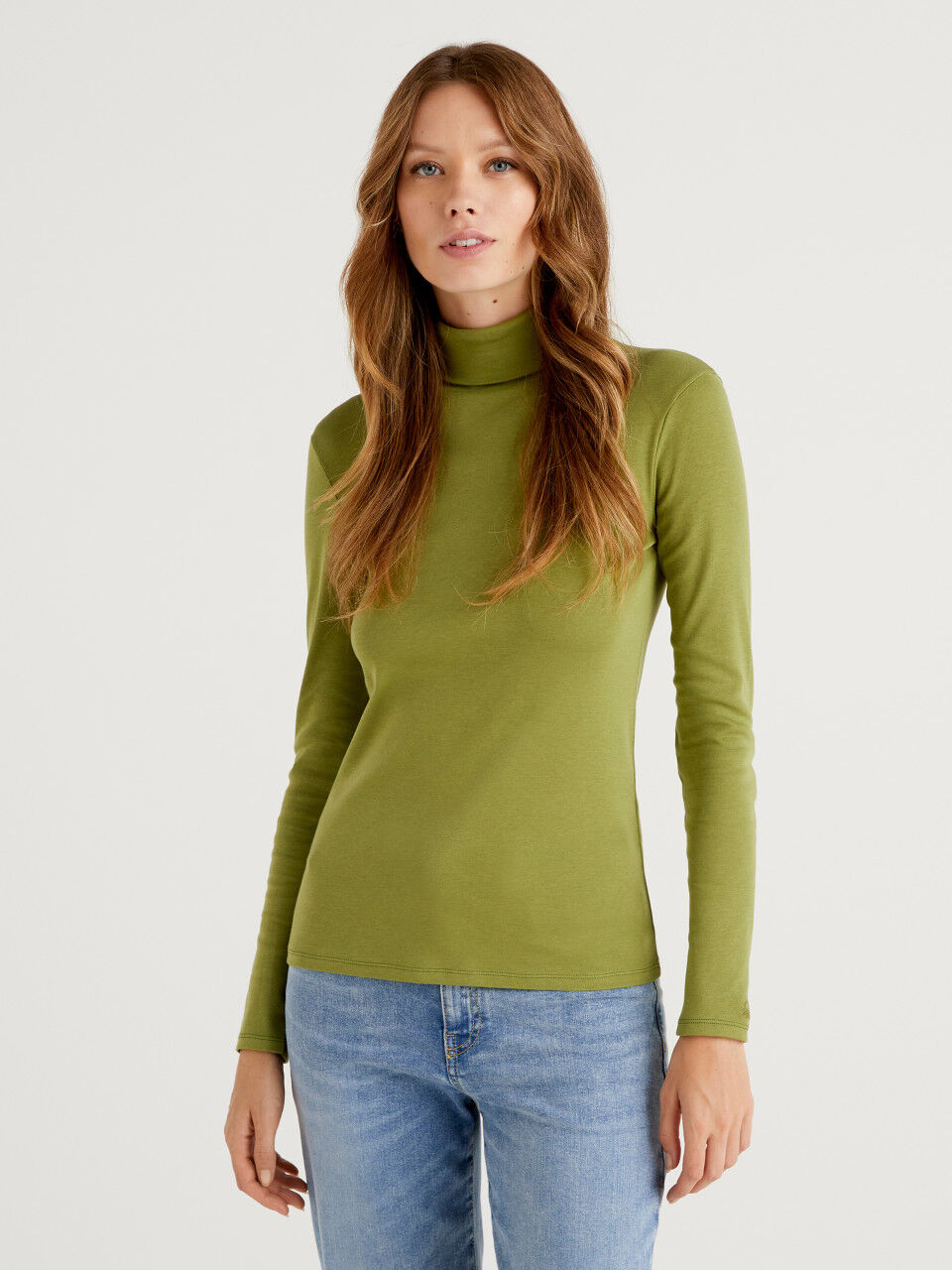 Long sleeve t-shirt with high neck