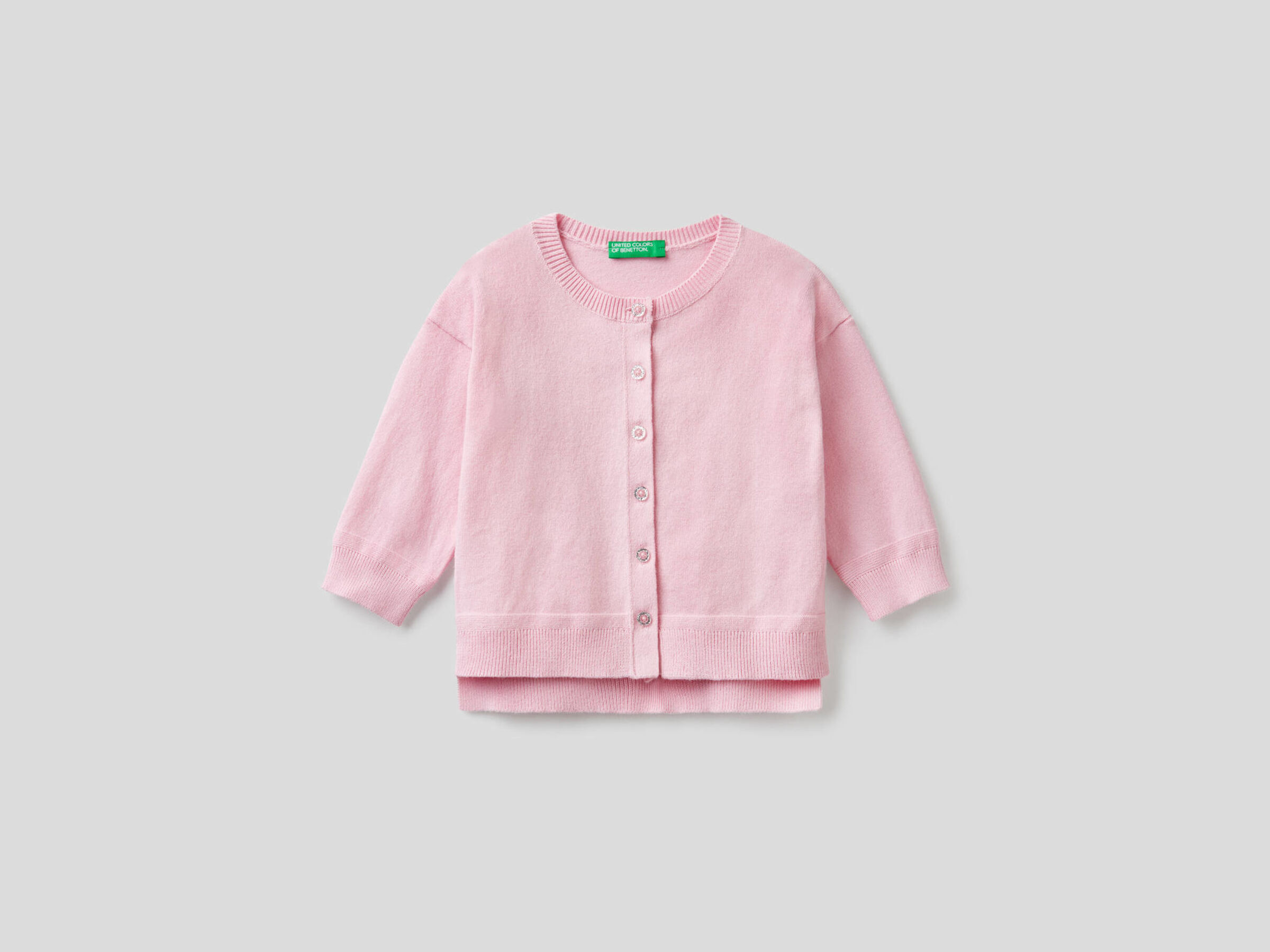 Cardigan with glittery buttons image number null