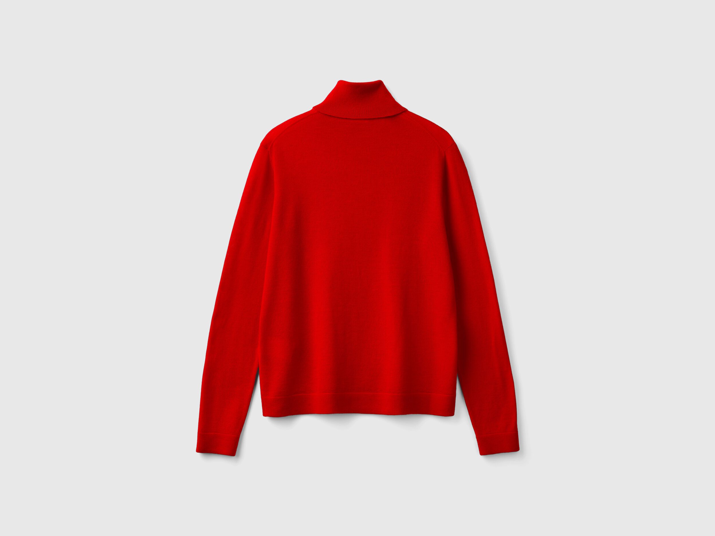 【お得】 Turtleneck in pure Merino wool - Red | Benetton その他