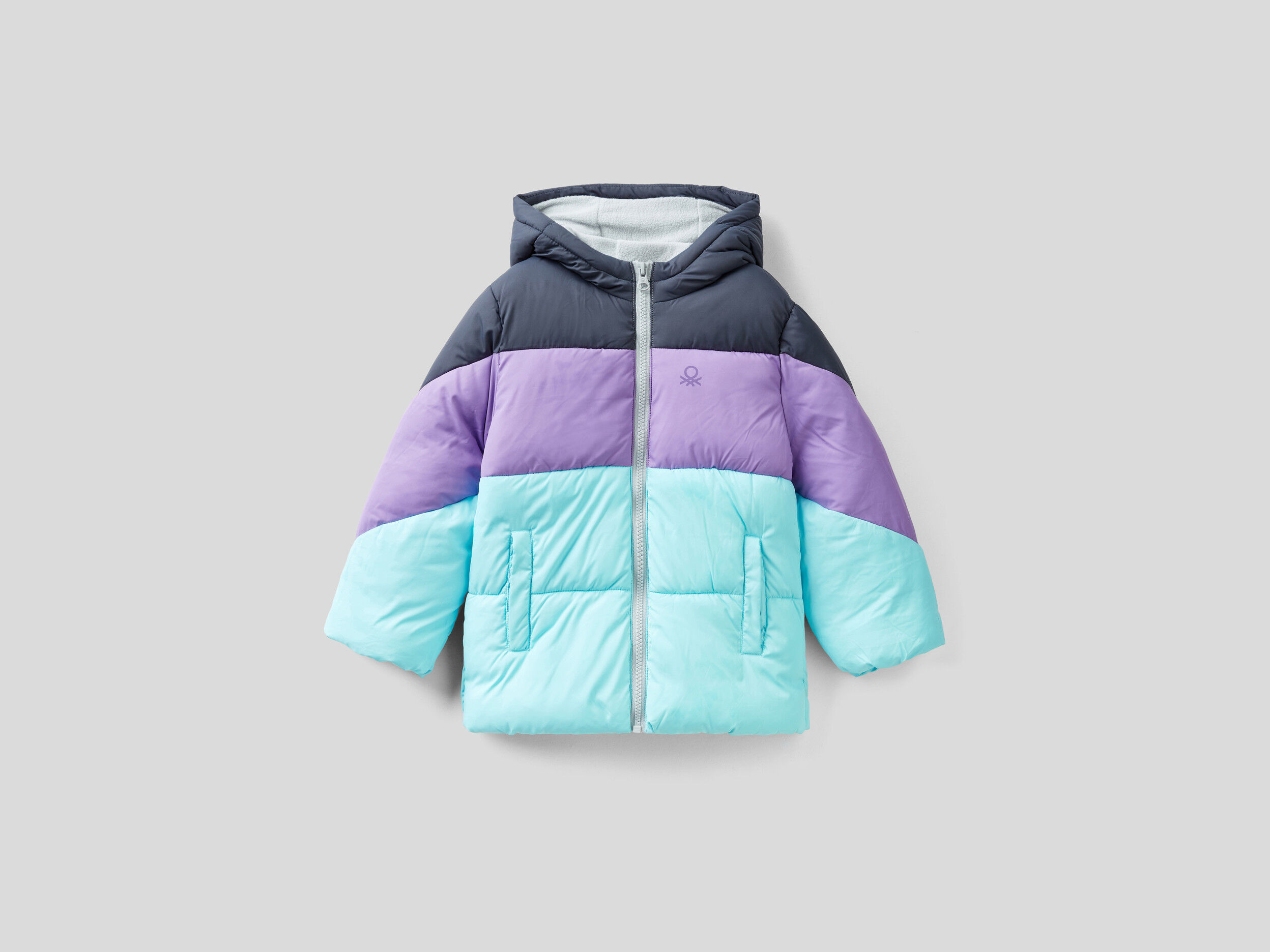 Color block deals bubble jacket