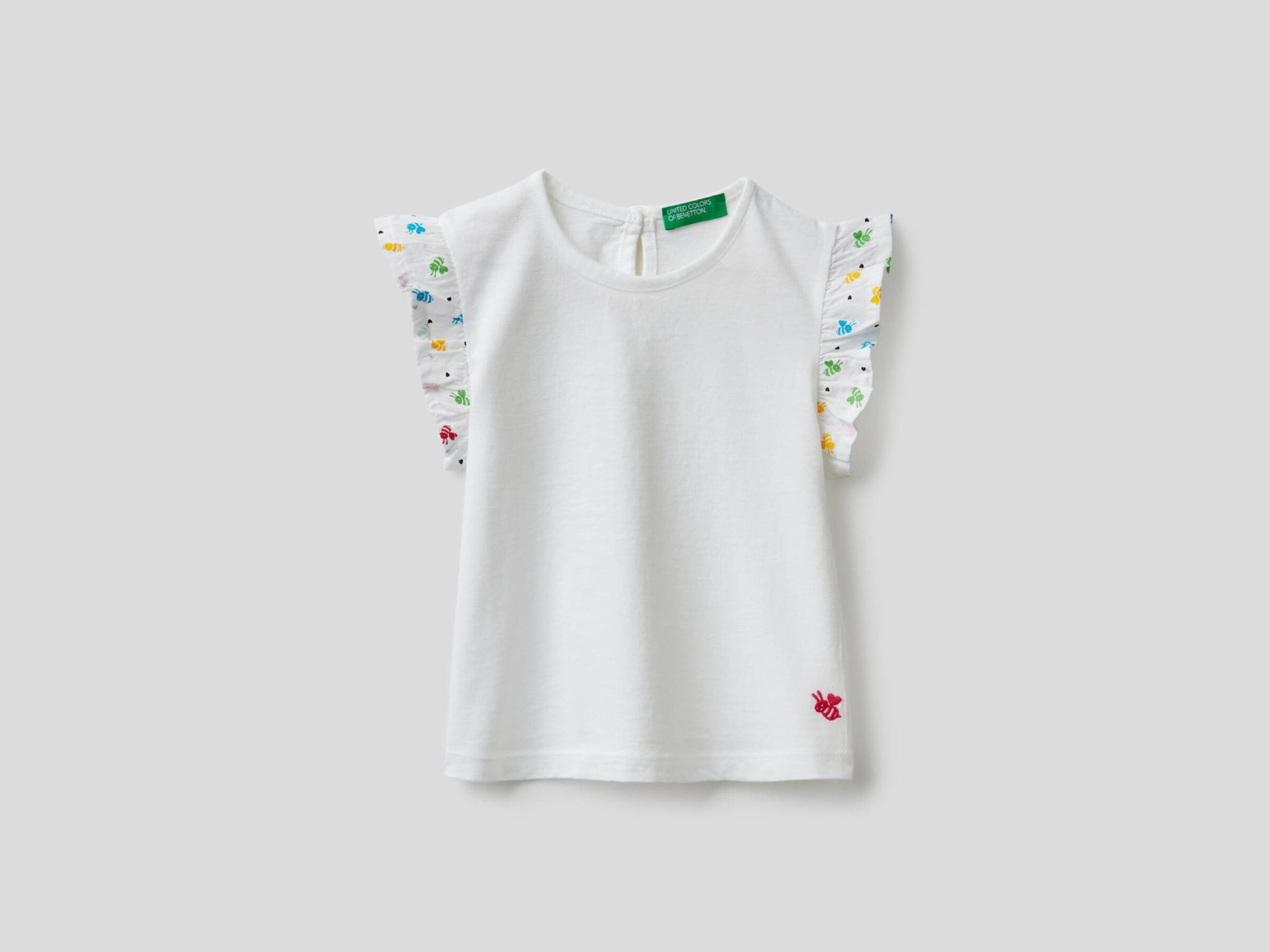 T-shirt with frill sleeve image number null