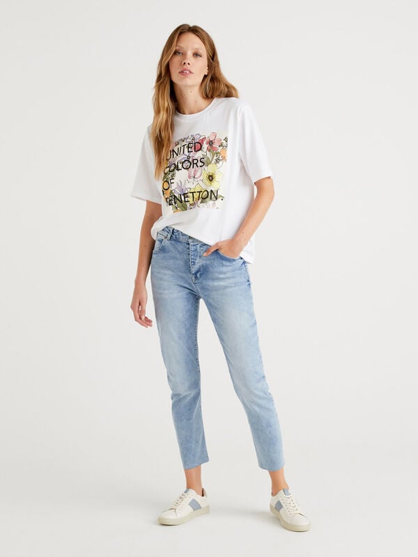 Cropped stretch jeans Women