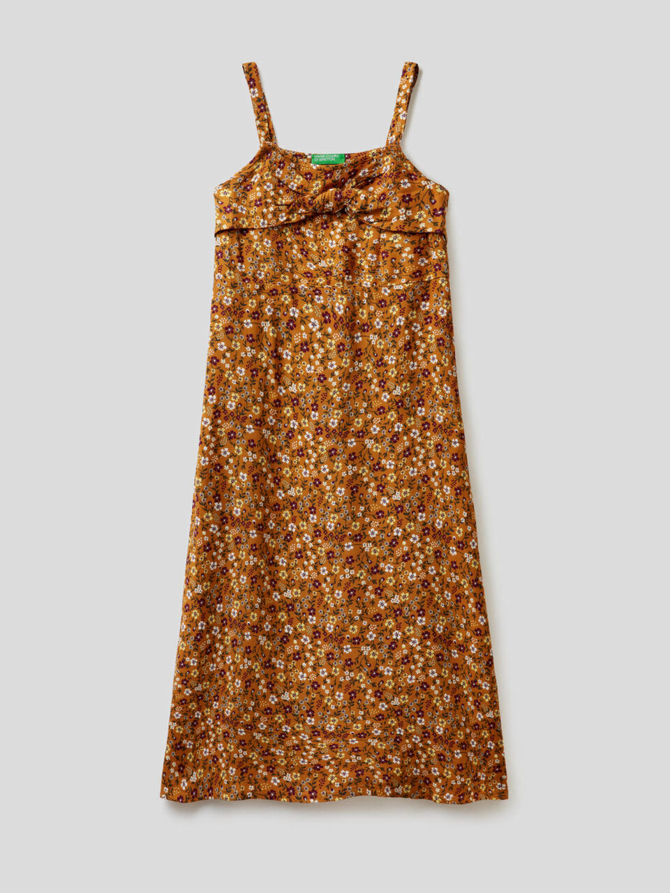 Long dress with floral print image number 1
