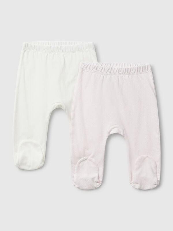 Two pairs of trousers in cotton New Born (0-18 months)