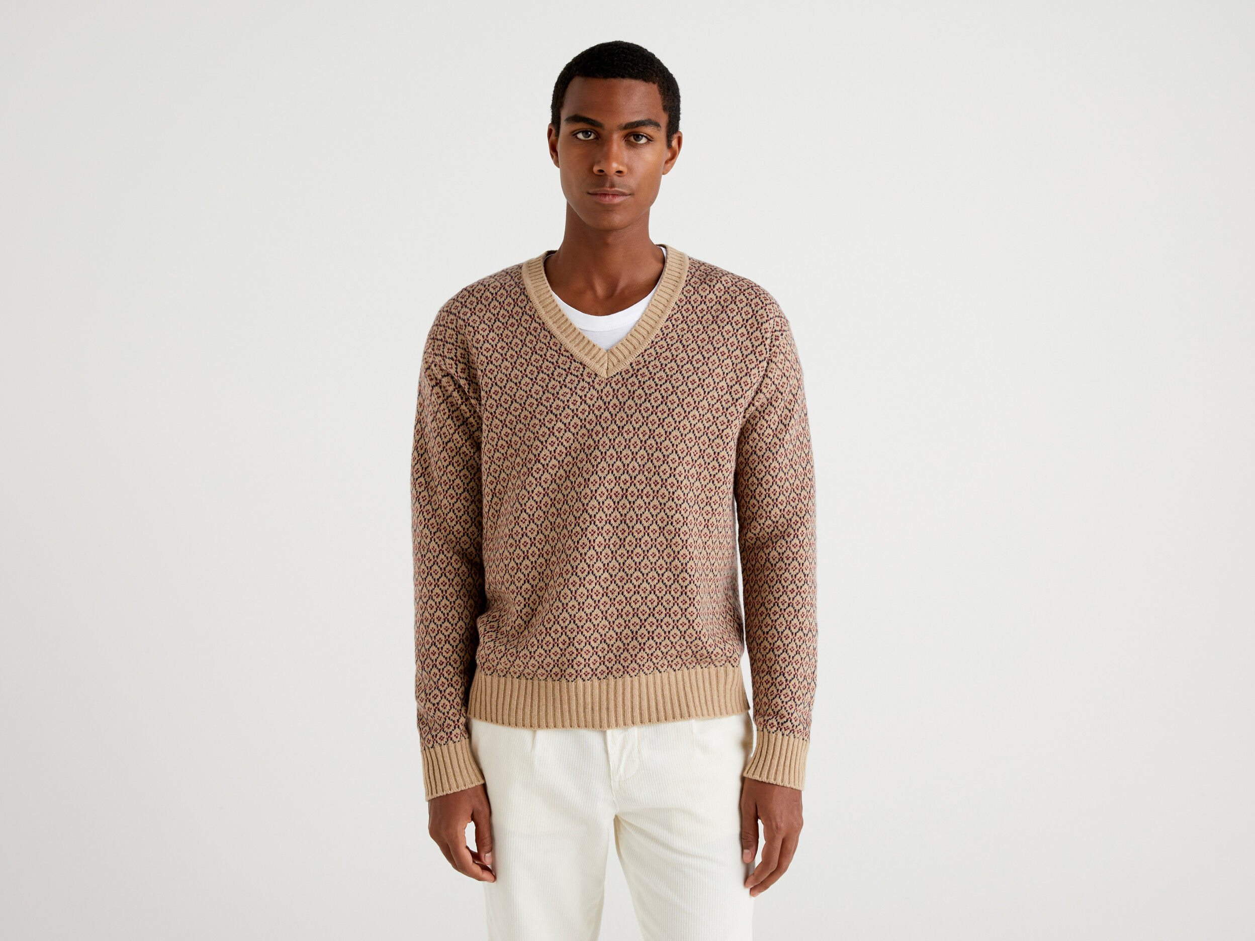 Benetton jacquard clearance sweater