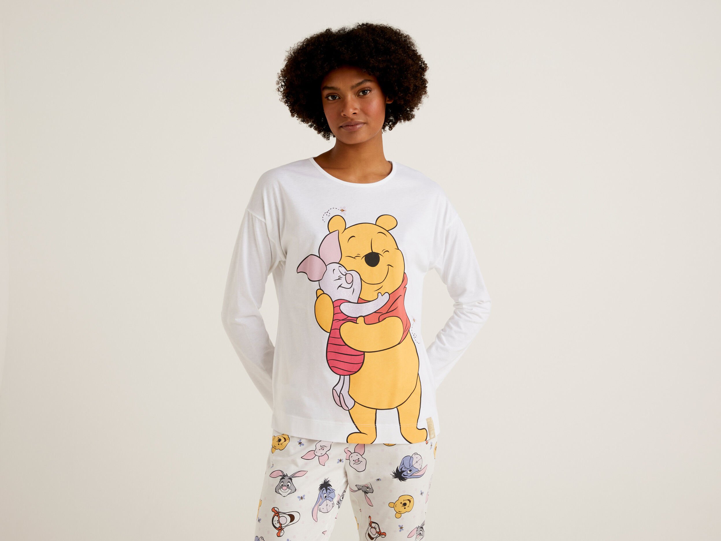 Winnie the Pooh long sleeve t shirt White Benetton