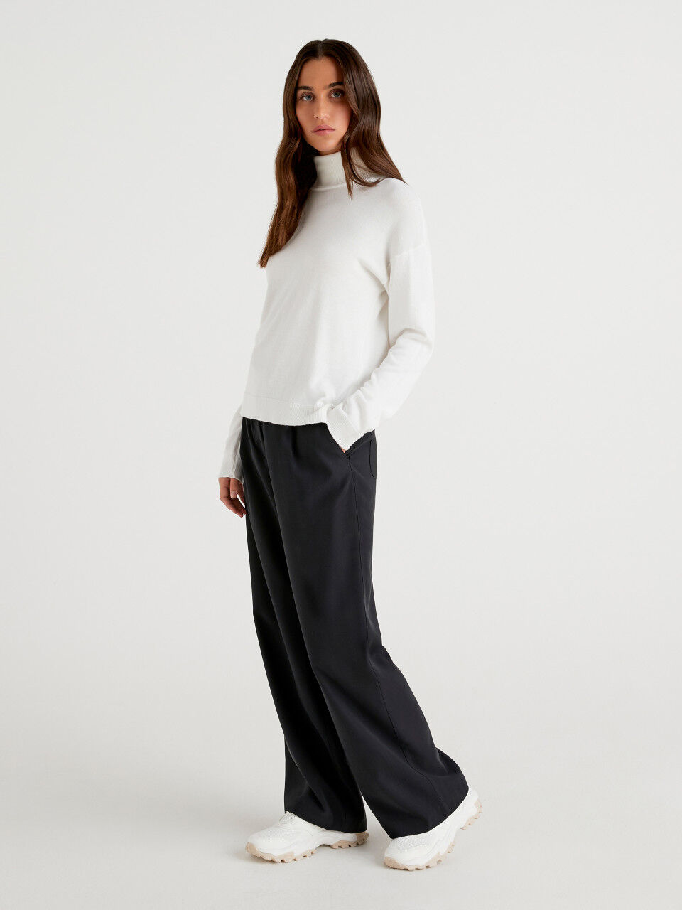 Buy Broadstar Black High Rise Trousers for Women's Online @ Tata CLiQ