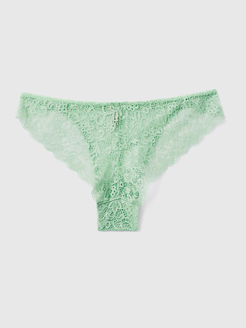 3-pack lace Brazilian briefs - White/Light beige/Neon green - Ladies